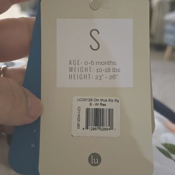 NWT Little Unicorn Cotton Muslin Sleep Bag Zip Up Size 0-6 months - Picture 5 of 7